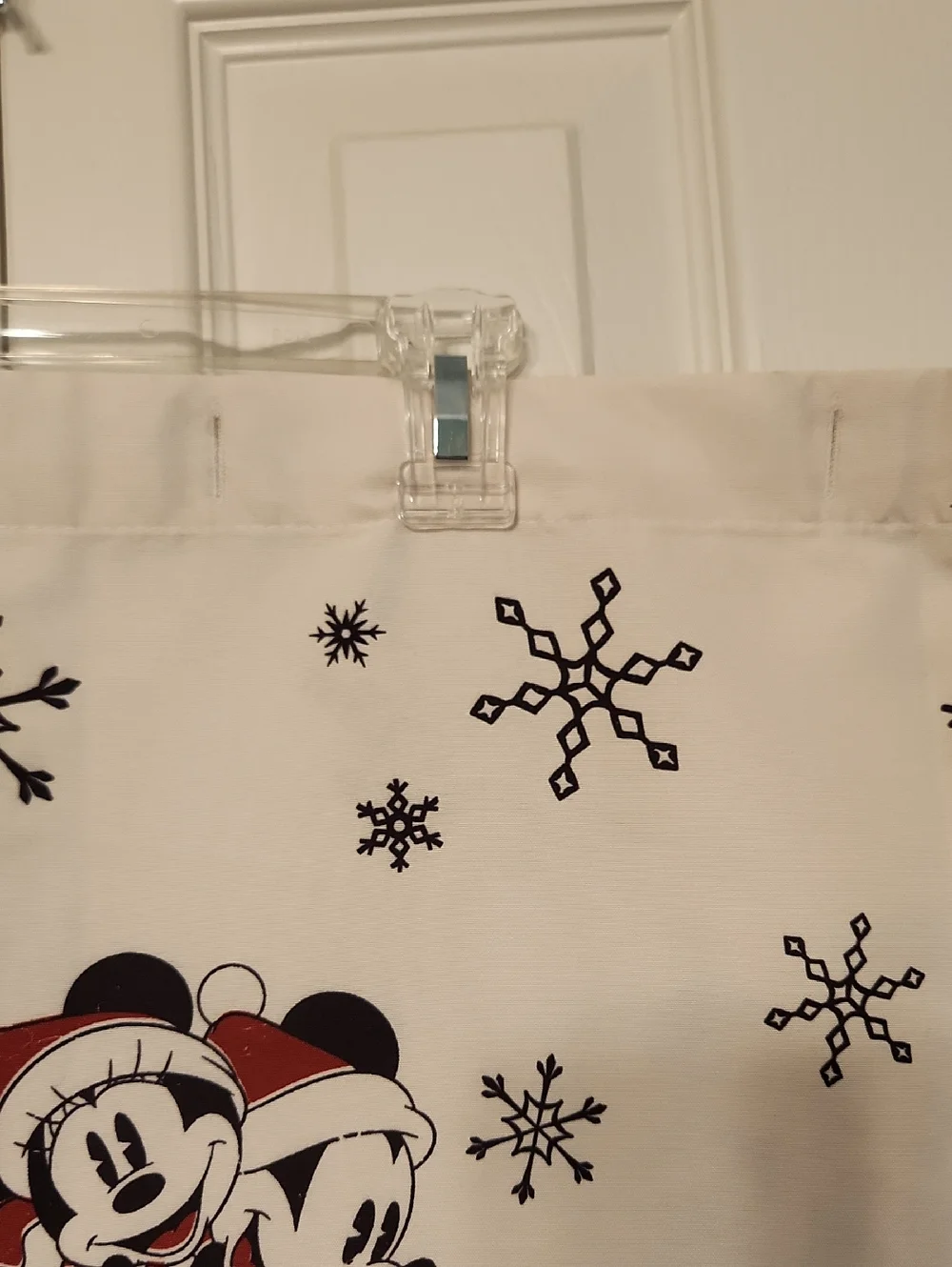St. Nicholas Square Mickey - Minnie Mouse Holiday Christnas Plaid Shower Curtain